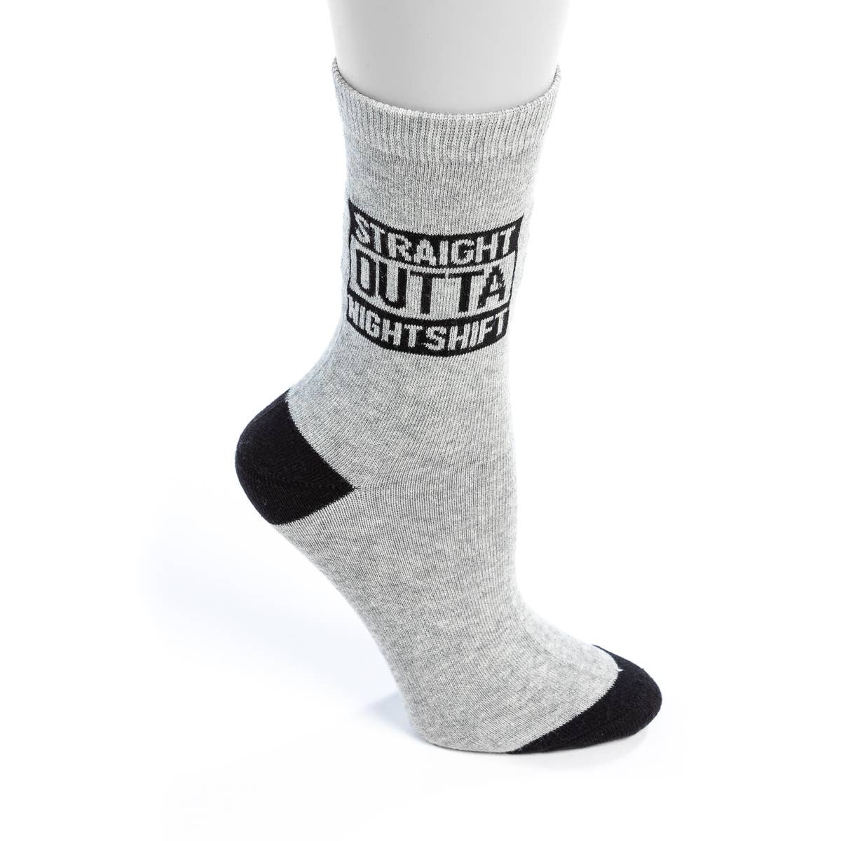 Straight Outta Night Shift Cotton Crew Length Unisex Socks