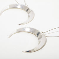 Larissa Loden Eclipse Crescent Moon Earrings - Brass or Silver: Brass