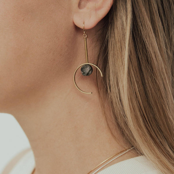 Santorini Earrings: Labradorite