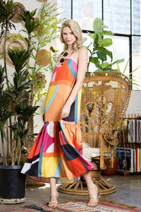 Maxine Multicolor Elegant Maxi Summer Dress