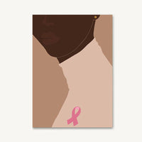 Pink Ribbon Greeting Card - Breast Cancer