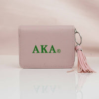 AKA Pink Tassel Keychain Zipper Wallet