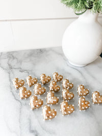 Gold Pearl Heart Statement Studs - Valentine's Xoxo