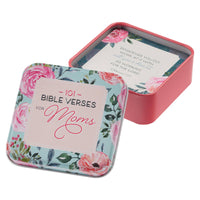 101 Bible Verses For Moms Coral Pink Scripture Cards in a Ti