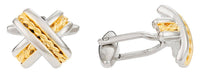 Gold Silver X Cufflinks