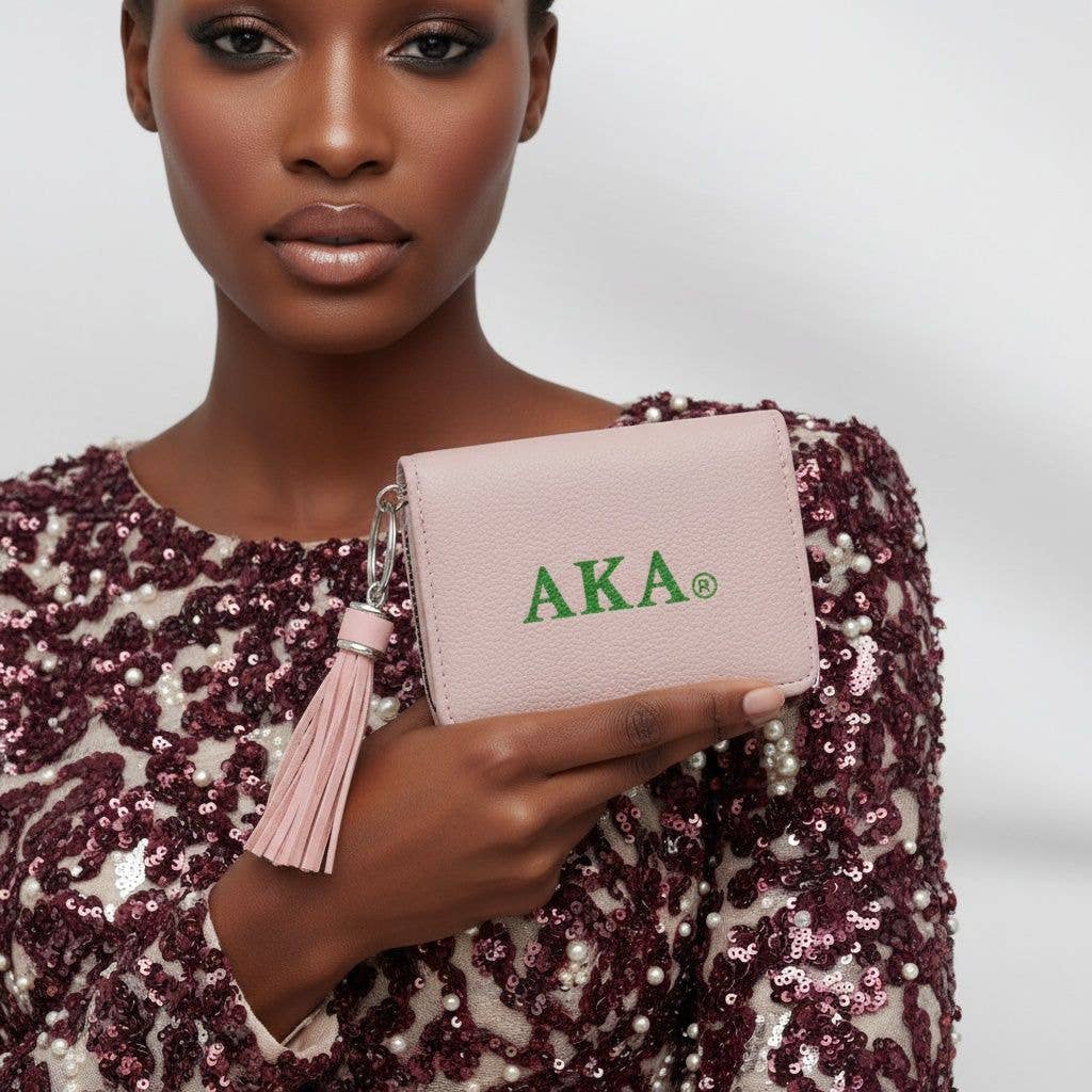 AKA Pink Tassel Keychain Zipper Wallet