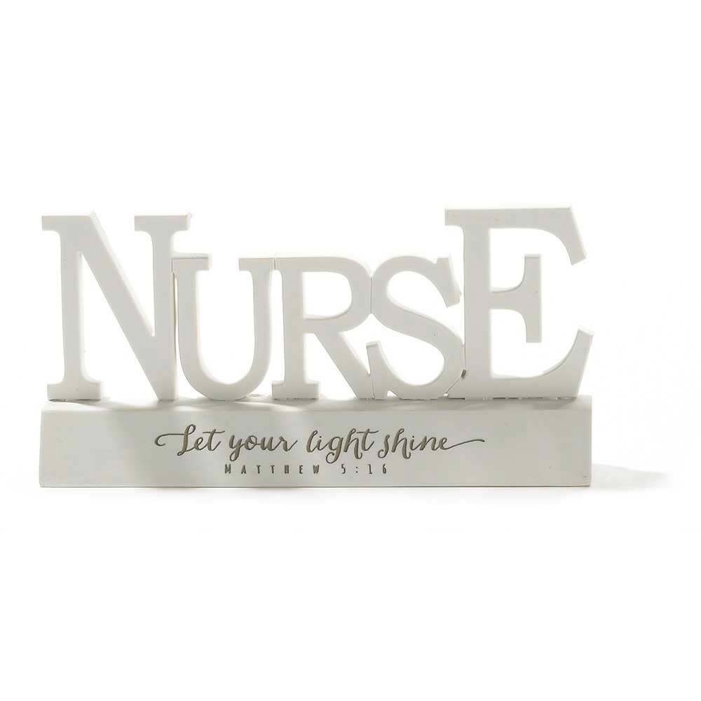 Nurse Let Your Light Word Figurine