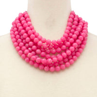 NEW CHUNKY BEADED LAYERED MAGNETIC NECKLACE