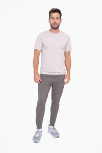 Men's Olive Sleek Knit Performance Joggers