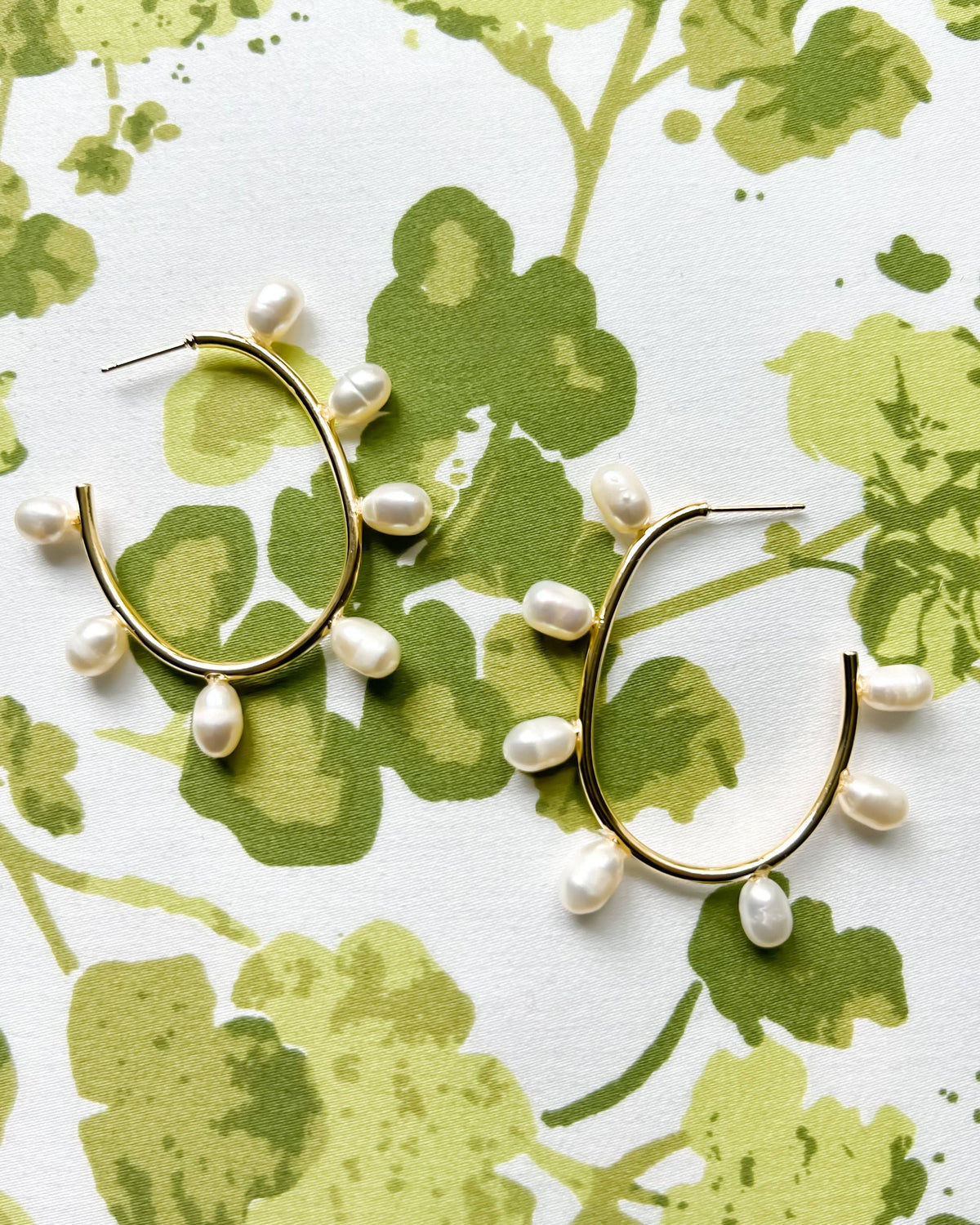 Freshwater Pearl Hoops