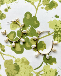 Freshwater Pearl Hoops