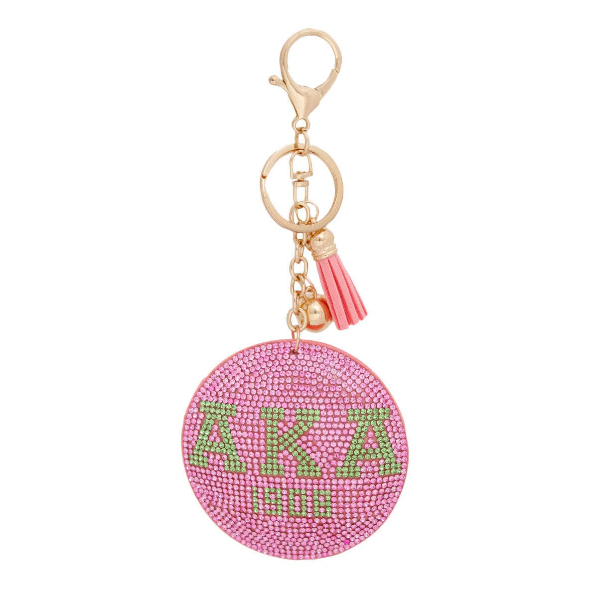 AKA Sorority Pink Padded Charm & Keychain