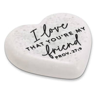 LCP Scripture Stone Love That You Are Friend - Heart Stone