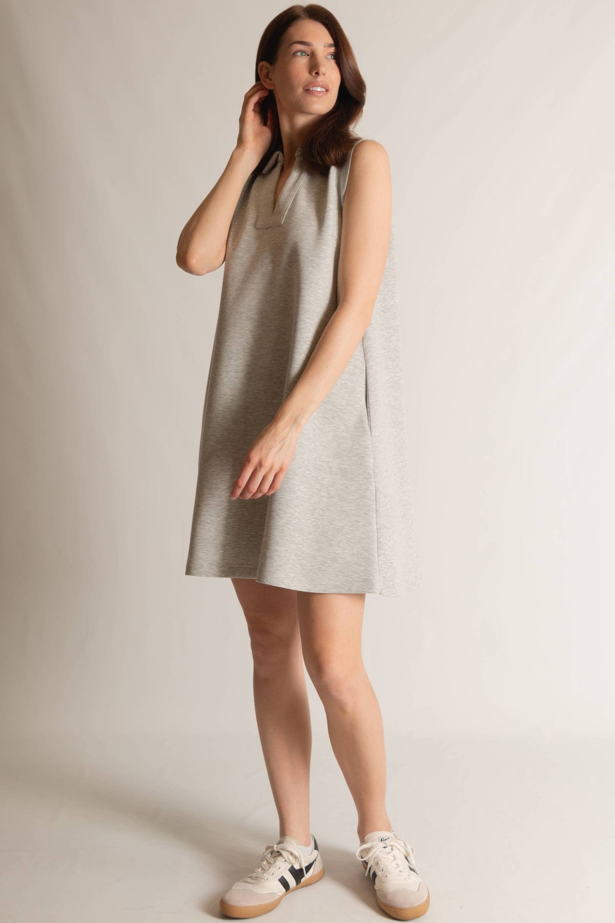 P. CILL Butter Modal Sleeveless Tennis Dress: Lemon Grass / Large