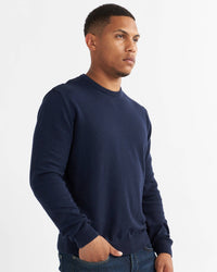 Jefferey Men"s  Crew Neck Sweater: Grey or Navy or Blue
