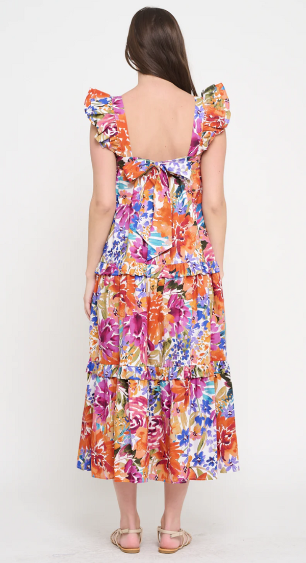 Meet Me in Santorini Fall Fiesta Ruffle Maxi Dress
