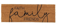 Door Mat- Be Our Guest, The House Runs on Coffee & Jesus, Faith Family & Friends