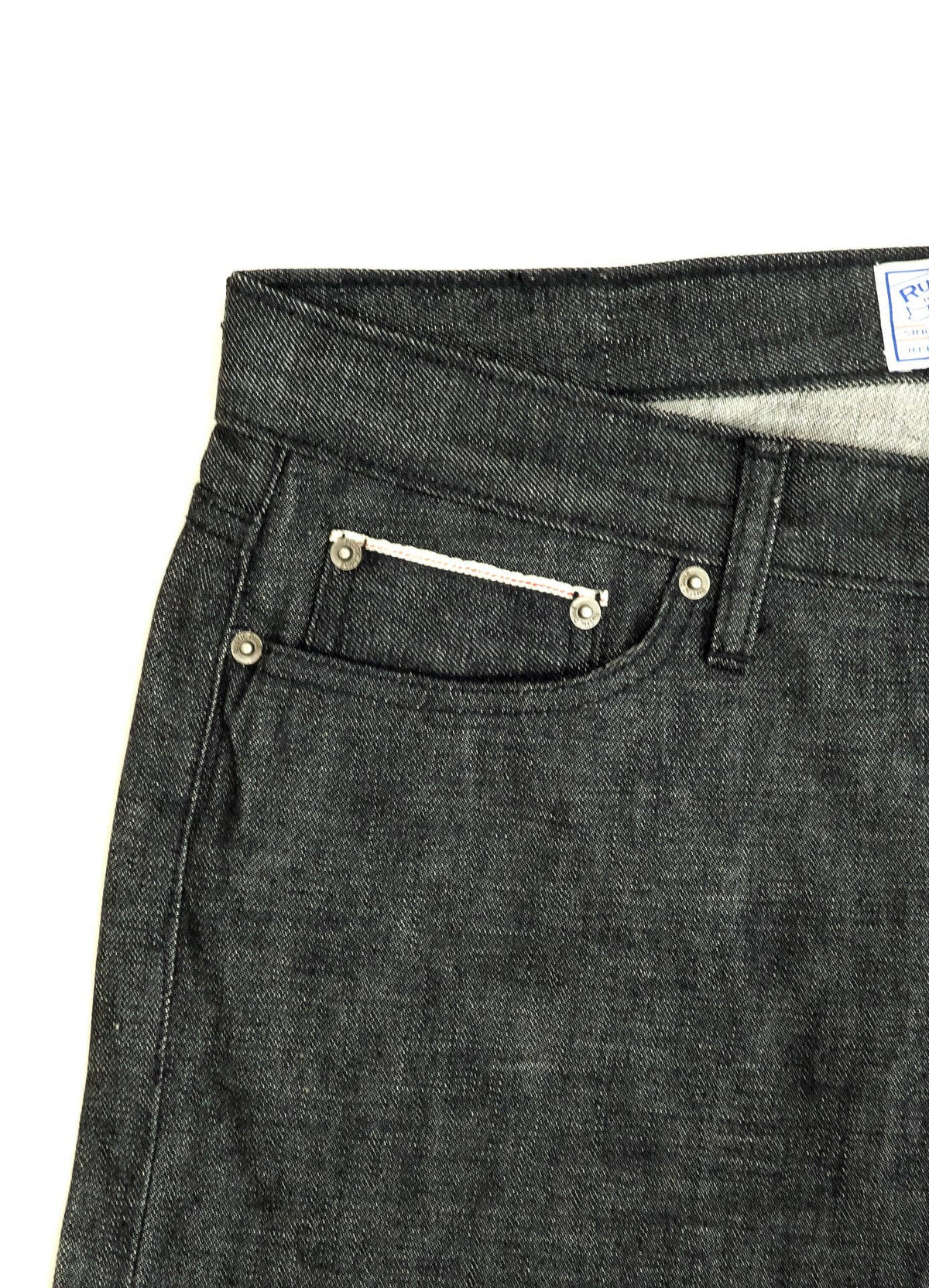 Japanese Black Raw | Slim Straight Selvedge Denim: Japanese Black Raw