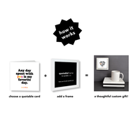Black Frame for Qoutable Greeting Cards