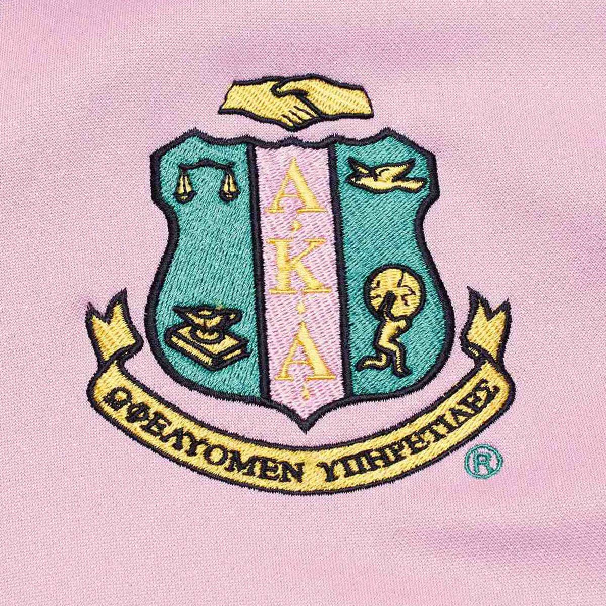 AKA Greek Apparel Pink Zip Up Track Jacket