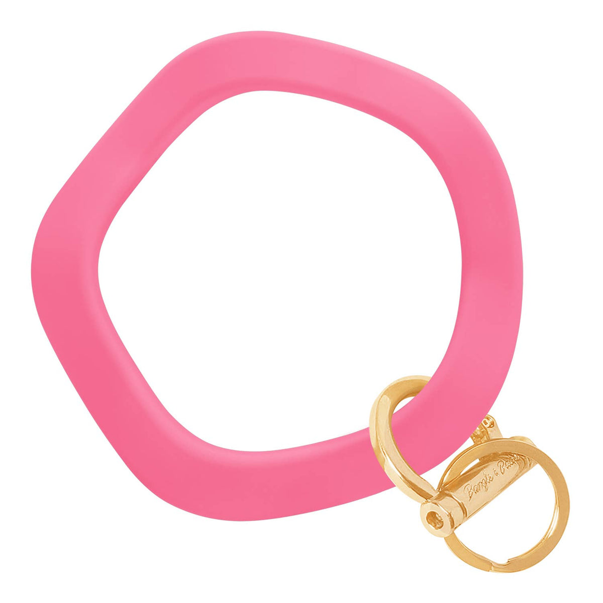 Wavy Wristlet Keyring | Wrist-Worn Key Chain & Phone Tether: Gold / Wavy - Pearl