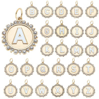 CANVAS STYLE CHARM BAR -  Rhinestone Disc Letter Charms Assortment