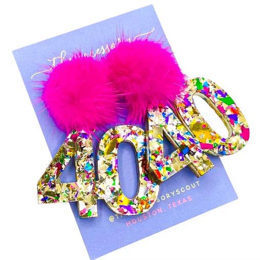 Scout Celebration Gold Kaleidoscope Birthday Earrings: 50