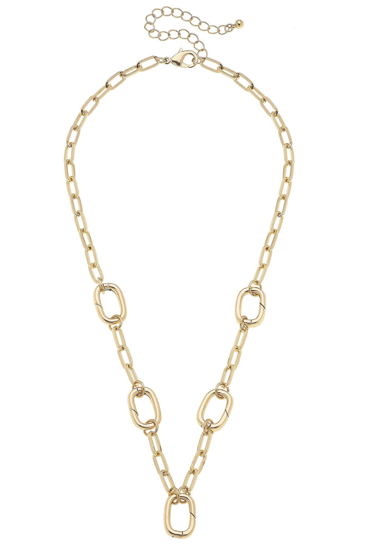 CANVAS STYLE CHARM BAR-Avery Multi-Charm Collector Necklace Base in Shiny Gold