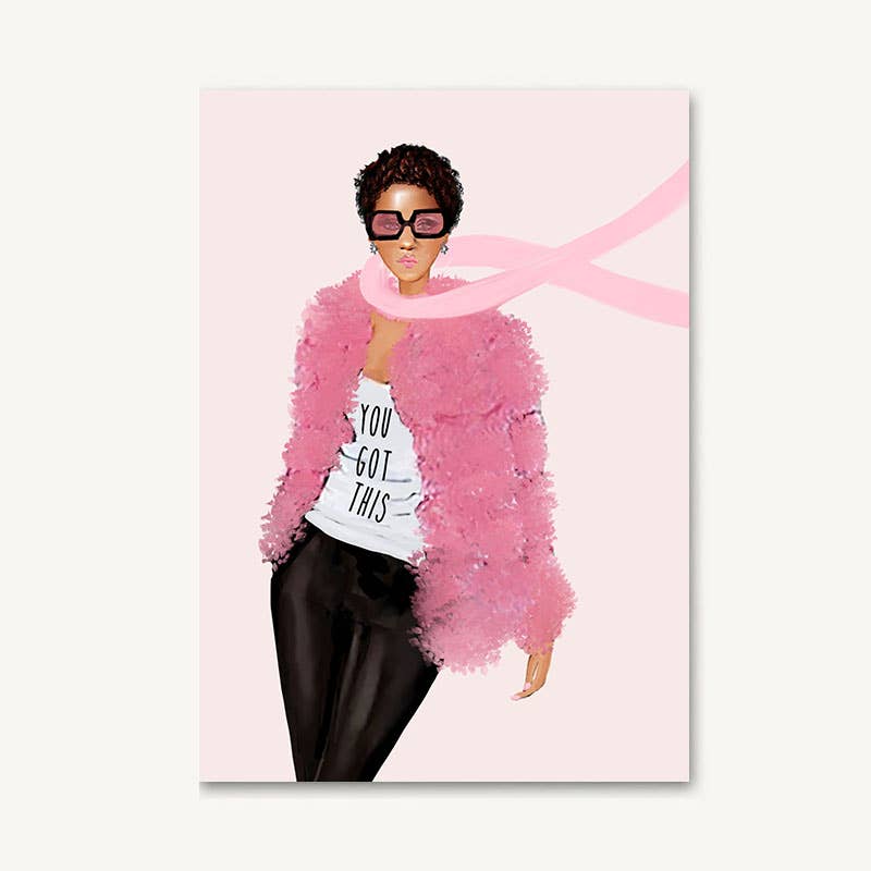 Pink You Got This Greeting Card - Breast Cancer