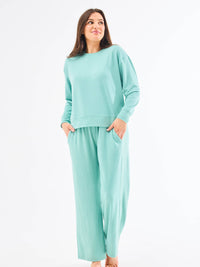Sophie Straight Leg Pants Set | Lagoon