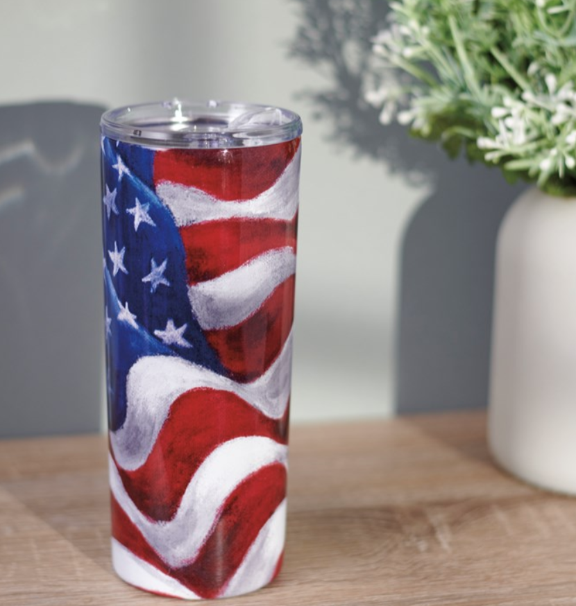 American Flag Coffee Tumbler