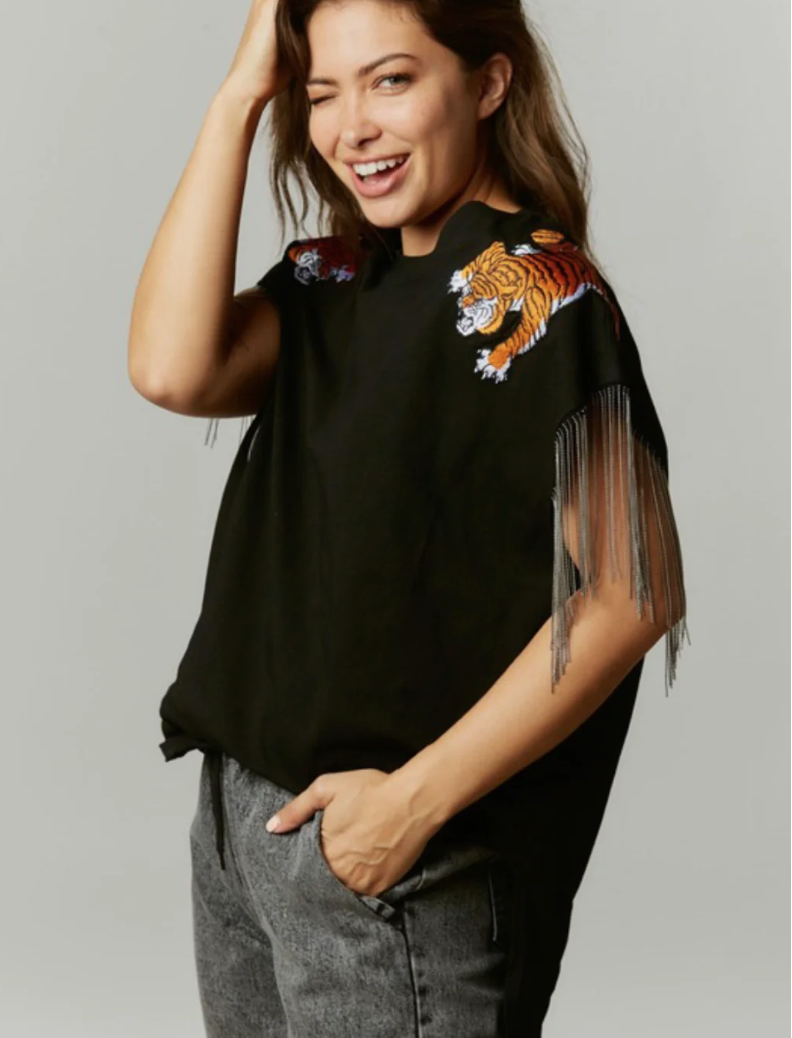 Tiger Fringe Shirt