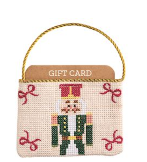 Mudpie Needlepoint Gift Card Pouch