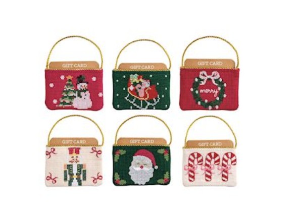Mudpie Needlepoint Gift Card Pouch