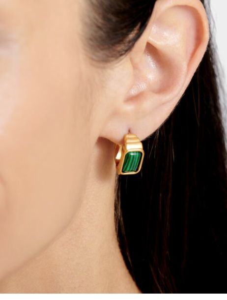 'Good Energy' Waterproof Gold Hoop Earrings