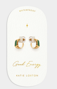 'Good Energy' Waterproof Gold Hoop Earrings