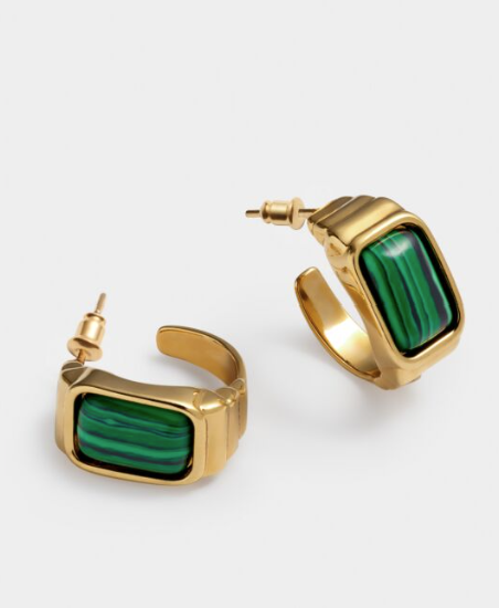 'Good Energy' Waterproof Gold Hoop Earrings