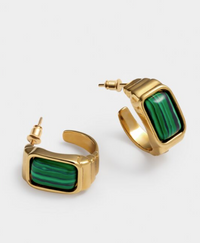 'Good Energy' Waterproof Gold Hoop Earrings