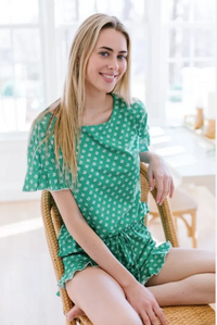 Monica Green Pajama Set