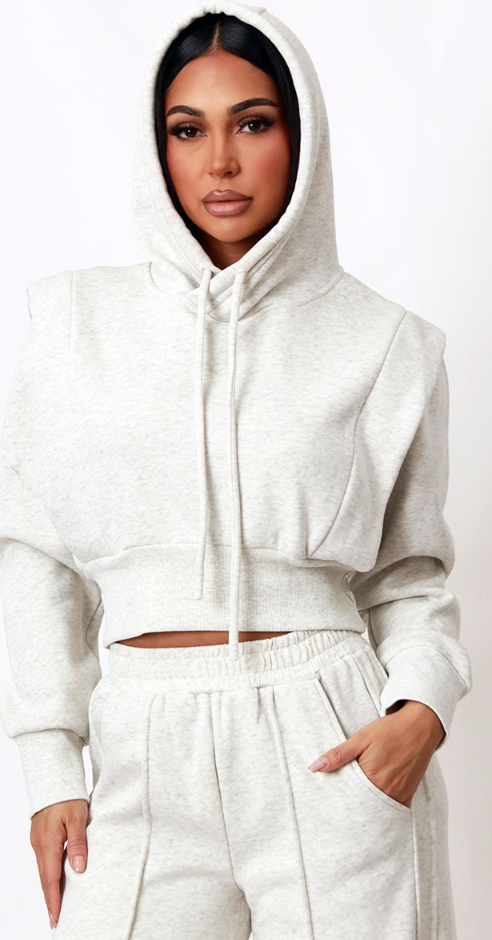 Nala Crop Hoodie And Wide Leg Jogger Set