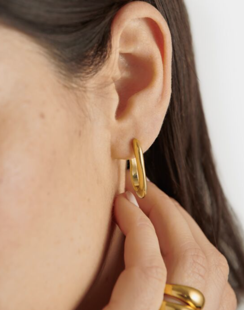 Hera Waterproof Gold Hoop Earrings