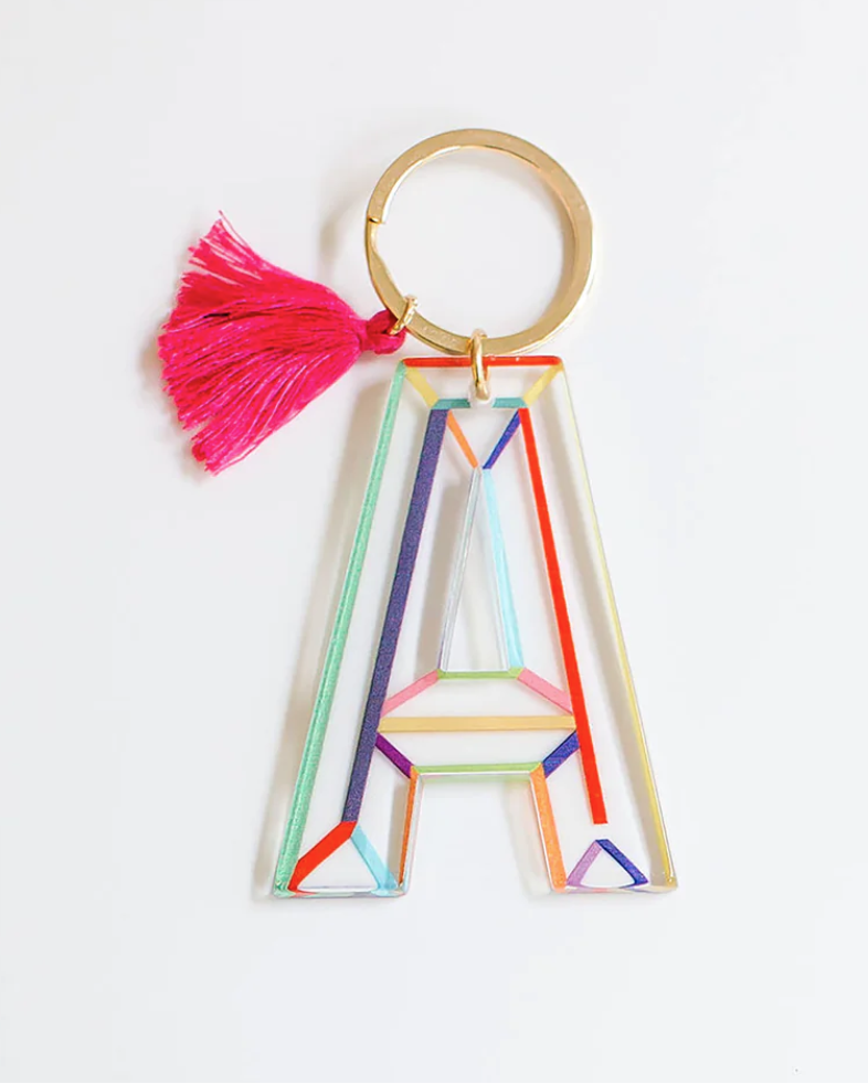 Acrylic Initial Keychain Collection | Clean Lines