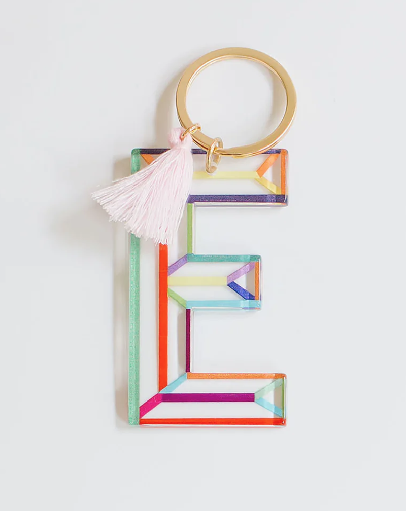 Acrylic Initial Keychain Collection | Clean Lines