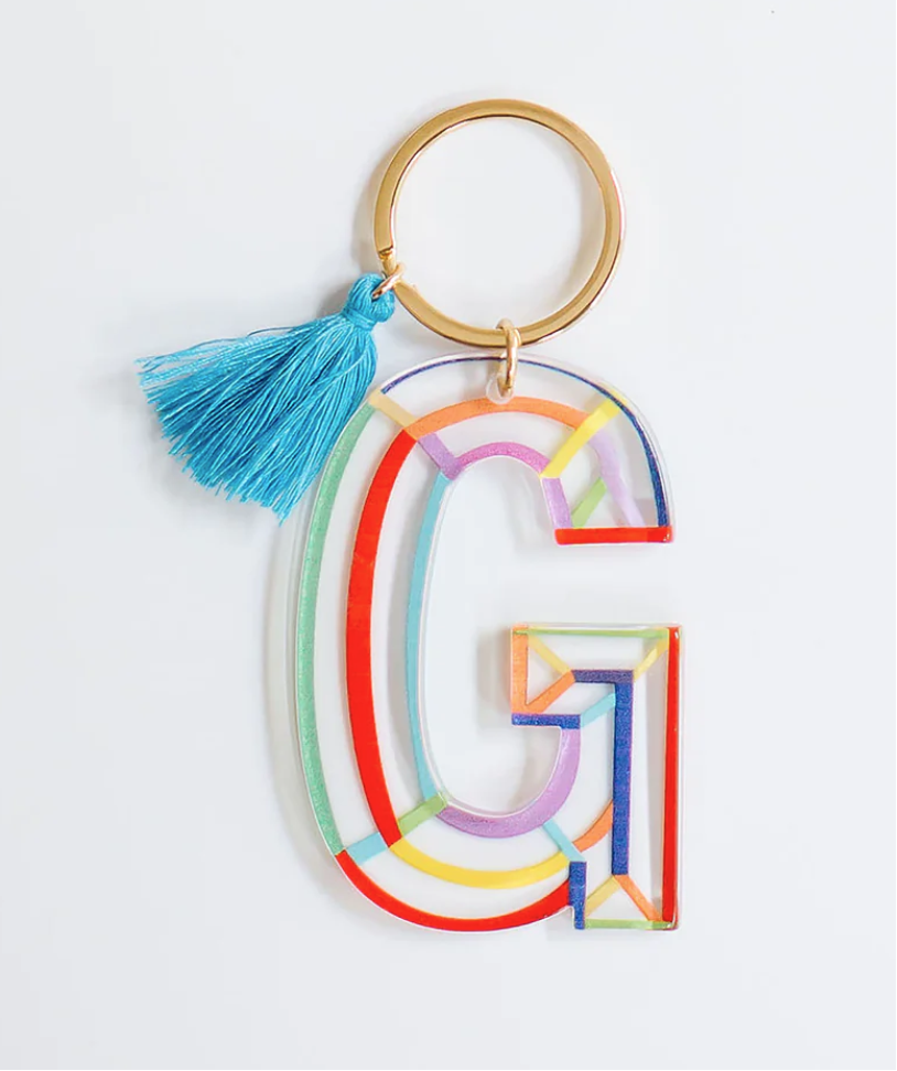 Acrylic Initial Keychain Collection | Clean Lines