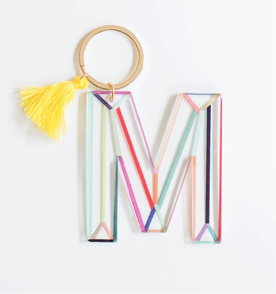 Acrylic Initial Keychain Collection | Clean Lines