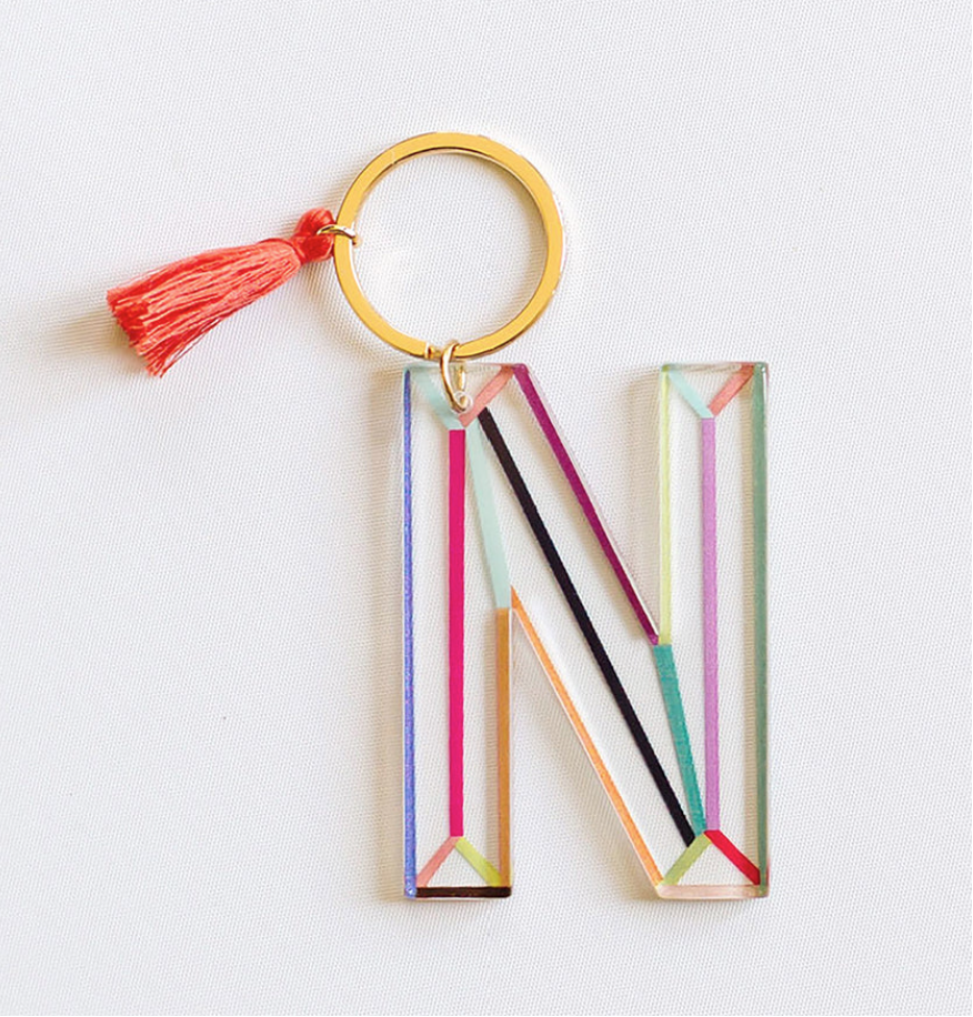 Acrylic Initial Keychain Collection | Clean Lines