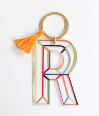 Acrylic Initial Keychain Collection | Clean Lines