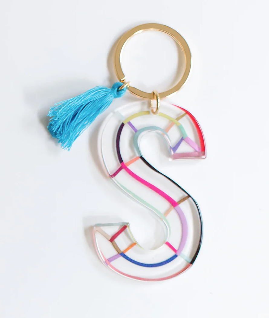 Acrylic Initial Keychain Collection | Clean Lines