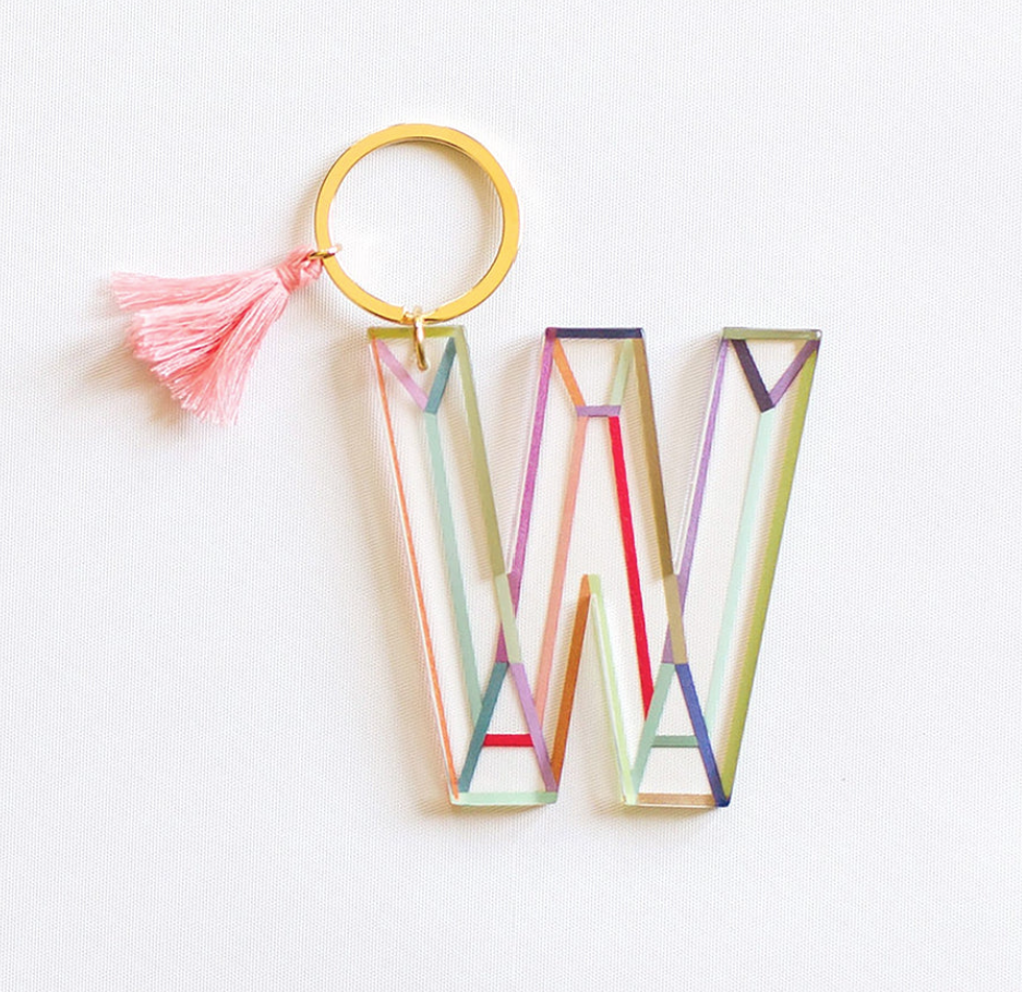 Acrylic Initial Keychain Collection | Clean Lines