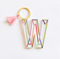 Acrylic Initial Keychain Collection | Clean Lines